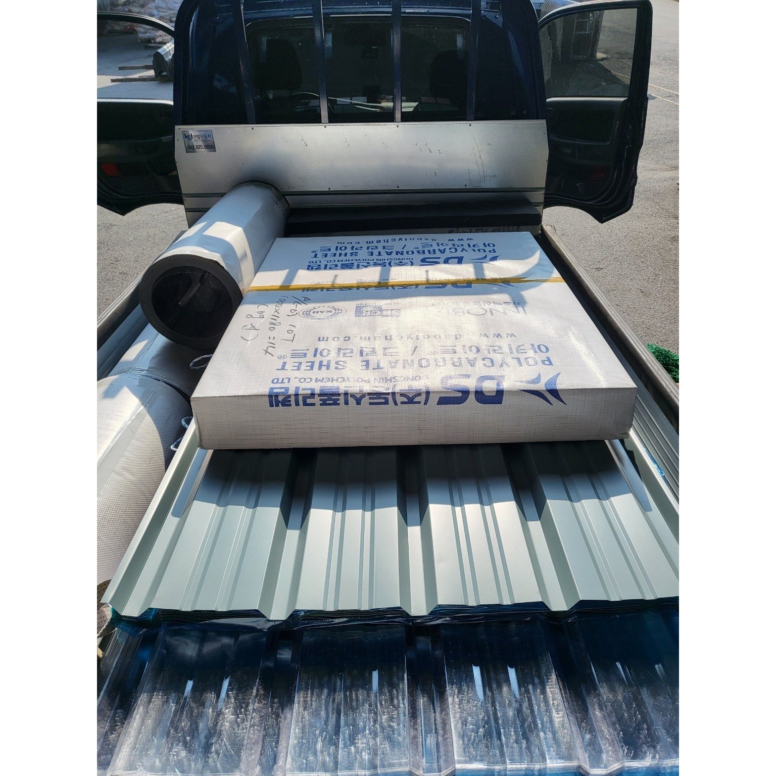 렉산 골판 C63 광폭 폴리카보네이트 PC판 국산 지붕 1000X1800, 그린, 1800mm, 1개 상세 이미지 2