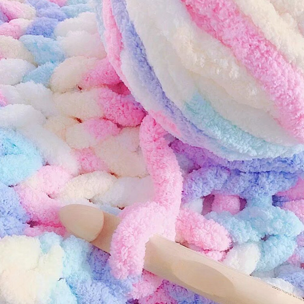 누누마켓 자이언트 털실 루피망고 수면사 뜨개실 누누마켓 DIY 담요 가방 선물, 2개, 핑크브라운 상세 이미지 1