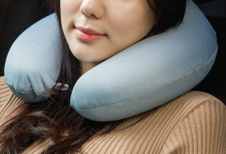 킨톤 여행용 U자 통풍 메모리폼 목쿠션, 그레이 상세 이미지 2