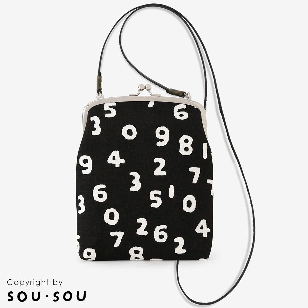 (공식) SOUSOU 소우소우 가마구치미니백 110CM 끈 포함 숫자 패턴(SO-SU-U) 상세 이미지 1