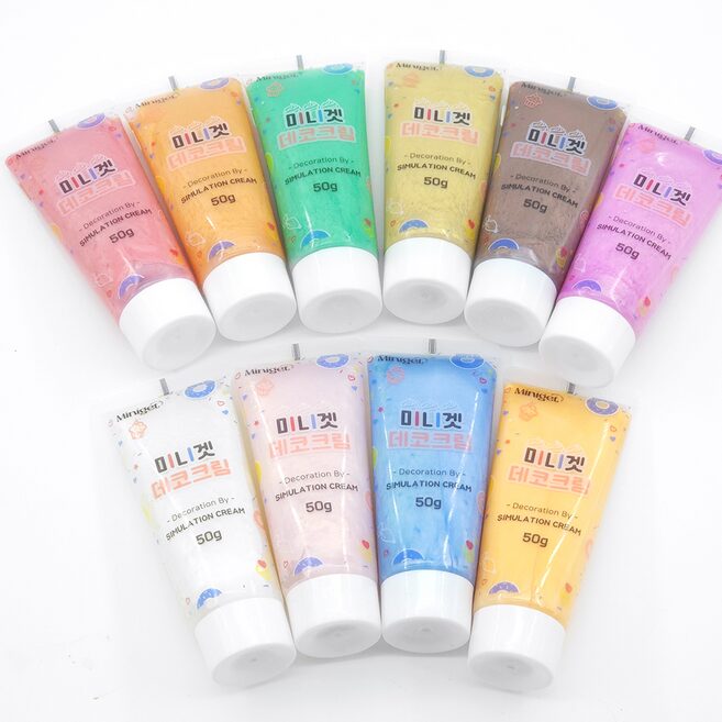 데코덴 생크림 접착제 데코크림 휴대폰 케이스꾸미기 진주펄 50g, C0058. 진주펄 블루