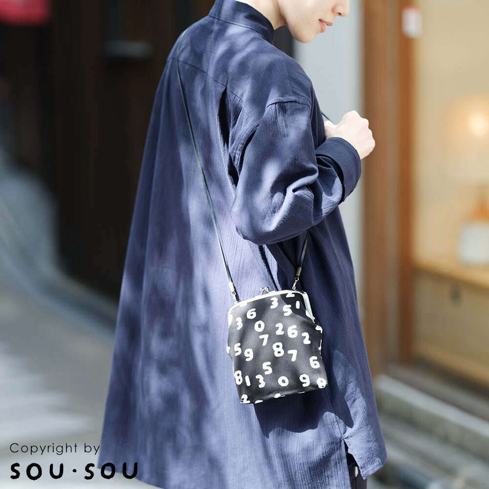 (공식) SOUSOU 소우소우 가마구치미니백 110CM 끈 포함 숫자 패턴(SO-SU-U) 상세 이미지 2