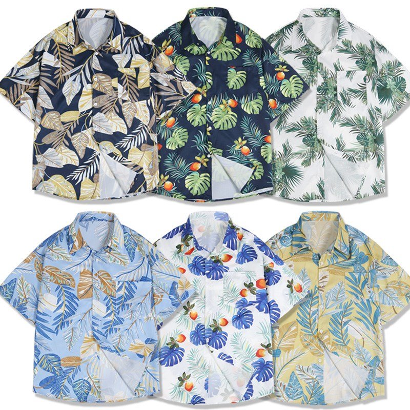 95(M)~120(3XL) 여름 바캉스/휴가/여행 하와이안 반팔 셔츠 빅사이즈 상세 이미지 1