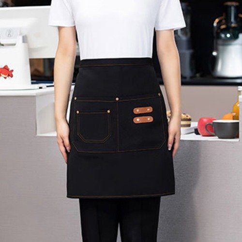 다퍼남 방수 캔버스 허리 앞치마 하프타입, 블랙, 1개 상세 이미지 2