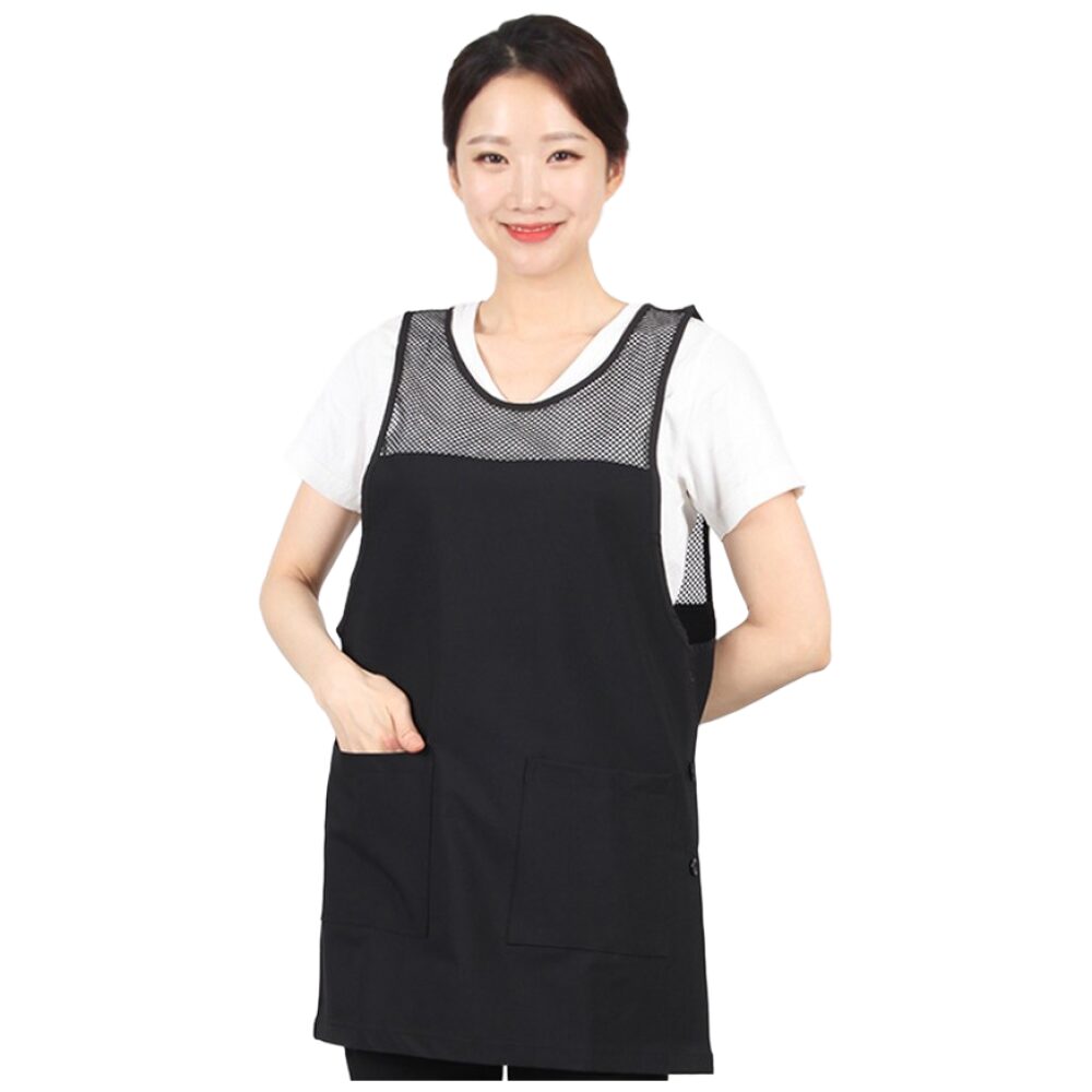 SF패션 망사 시원한 원피스형 앞치마 요양보호사 복지센터 인쇄, 곤색(sfla58) XL, 1개할인 상세 이미지 1