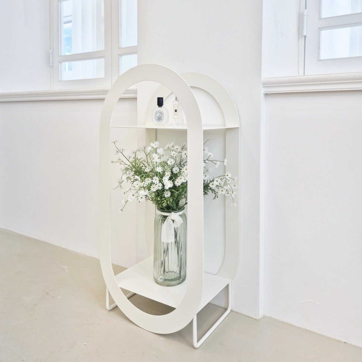 룸앤디 벽난로 LED조명 선반 수납장 베이직 일반형 방문설치, 화이트쿠폰할인 상세 이미지 2
